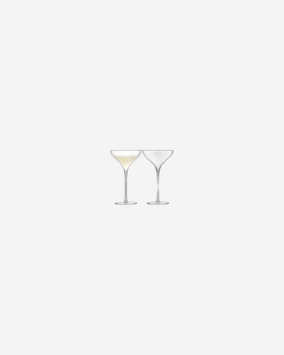 Savoy Champagne Saucer 250ml Clear x 2