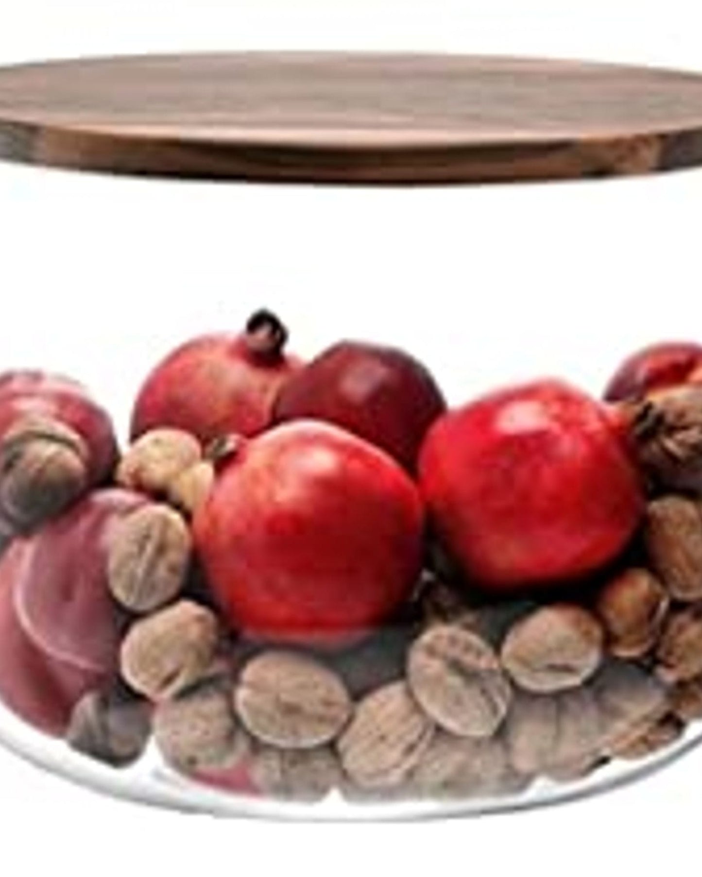 Lsa City Bowl & Walnut Lid Clear