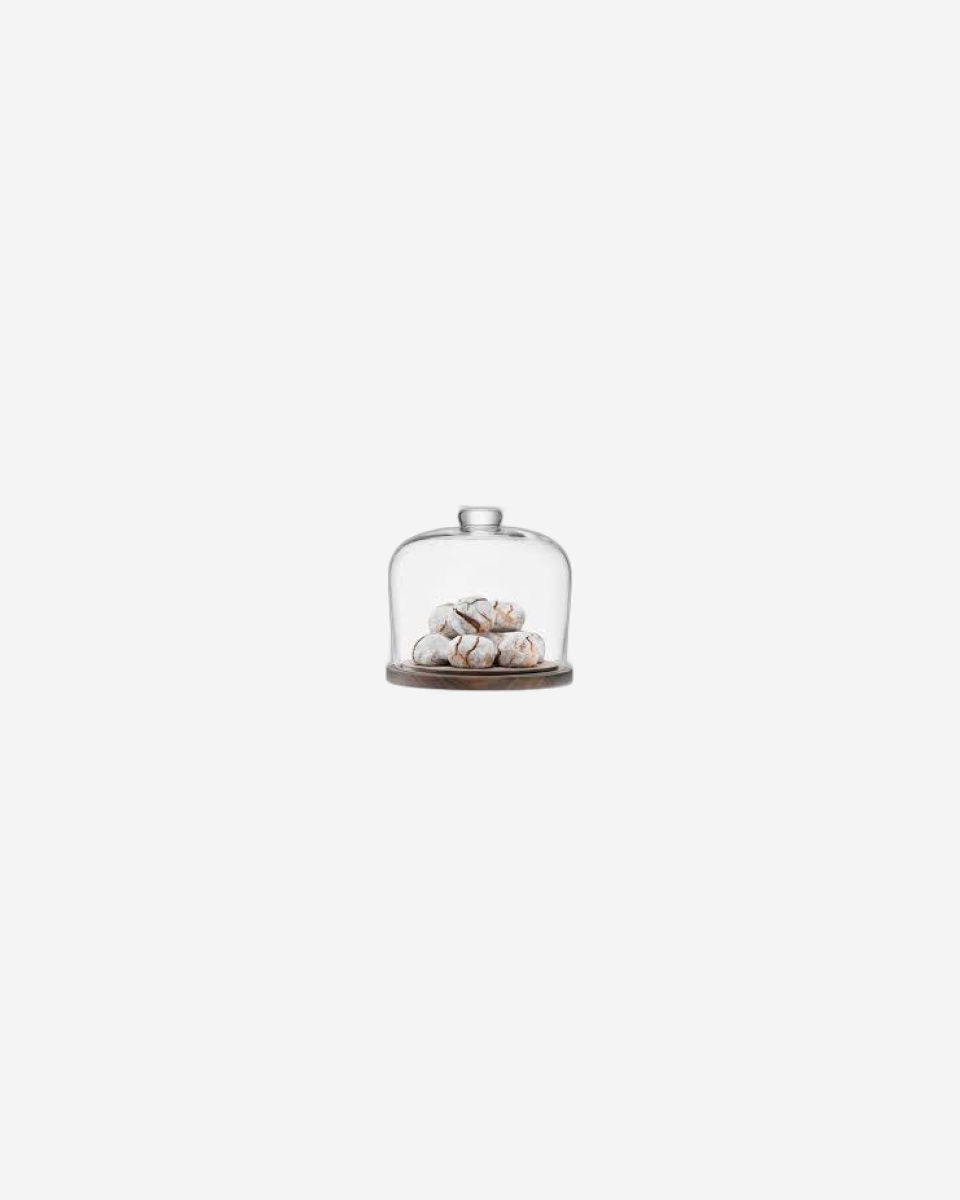 Lsa City Dome & Walnut Base Clear