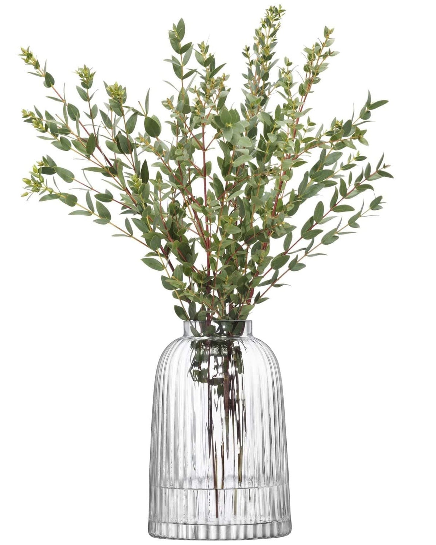 Pleat Vase H20cm Clear