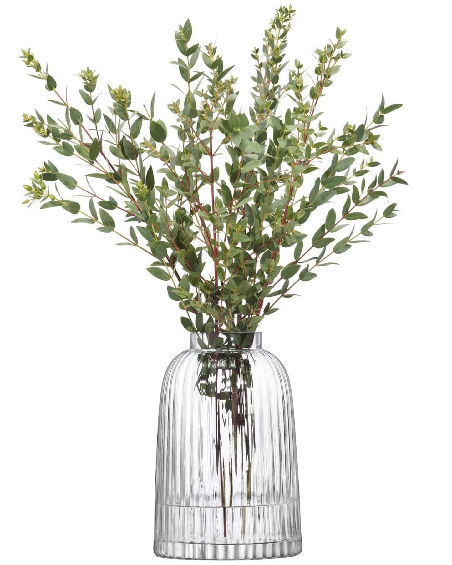 Pleat Vase H20cm Clear