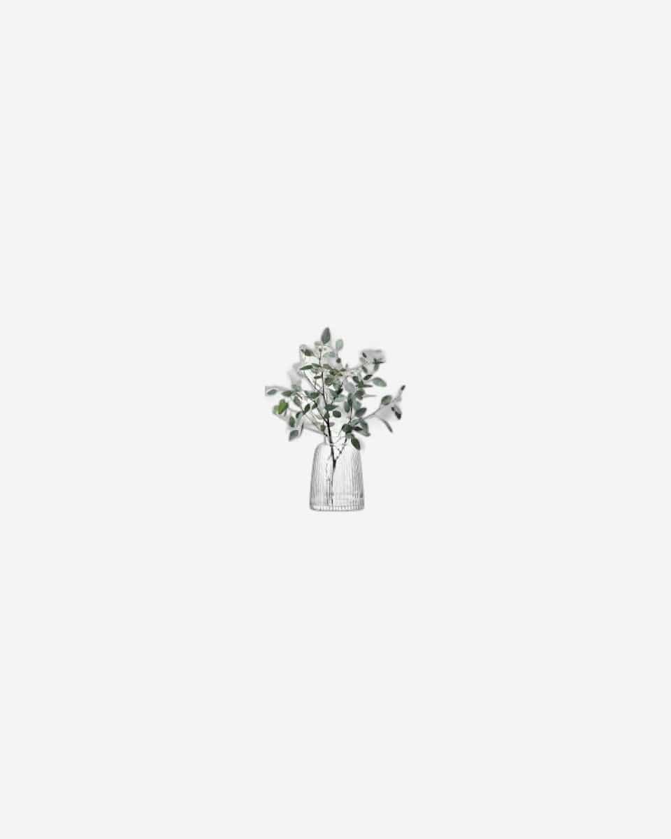 Pleat Vase H26cm Clear