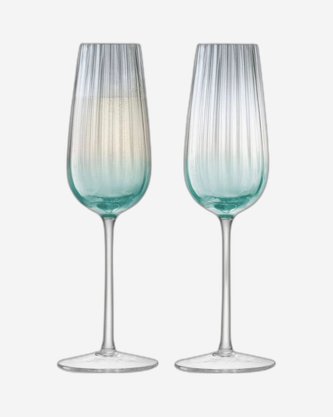 Lsa Dusk Champagne Flute Green/Grey X 2