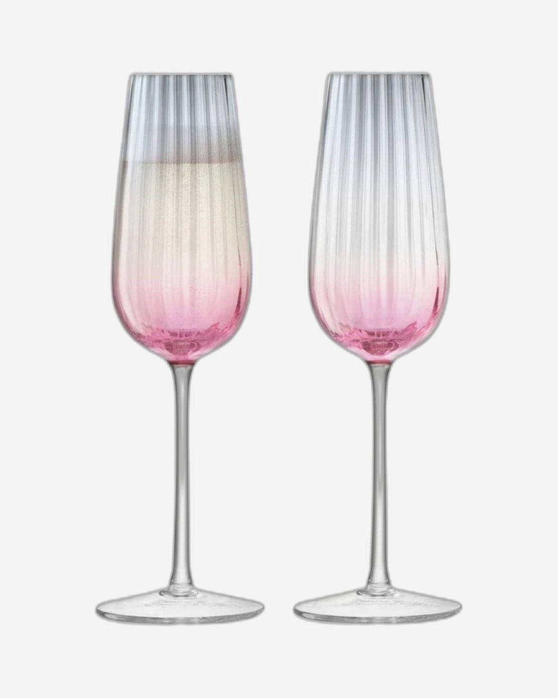Lsa Dusk Champagne Flute Pink/Grey X 2