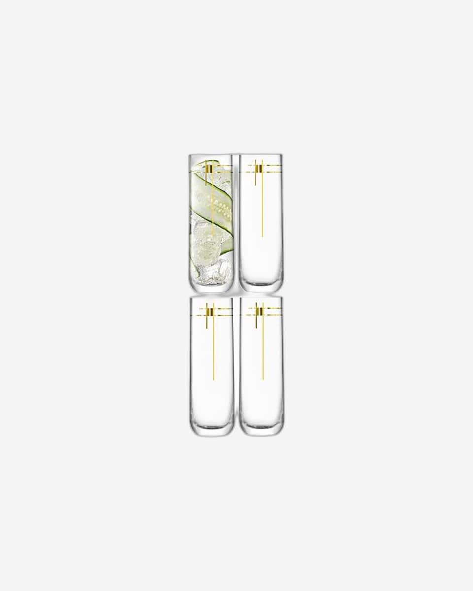 Lsa Century Highball Glass Gold X 4
