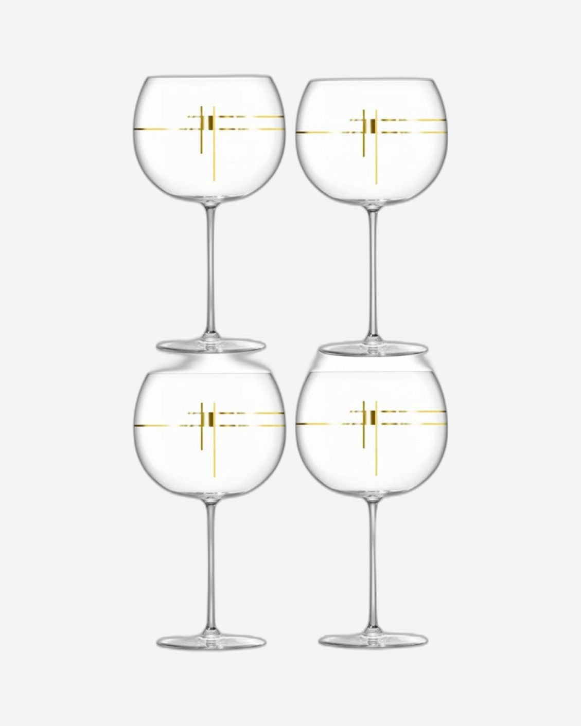Lsa Century Balloon Glass Gold X 4
