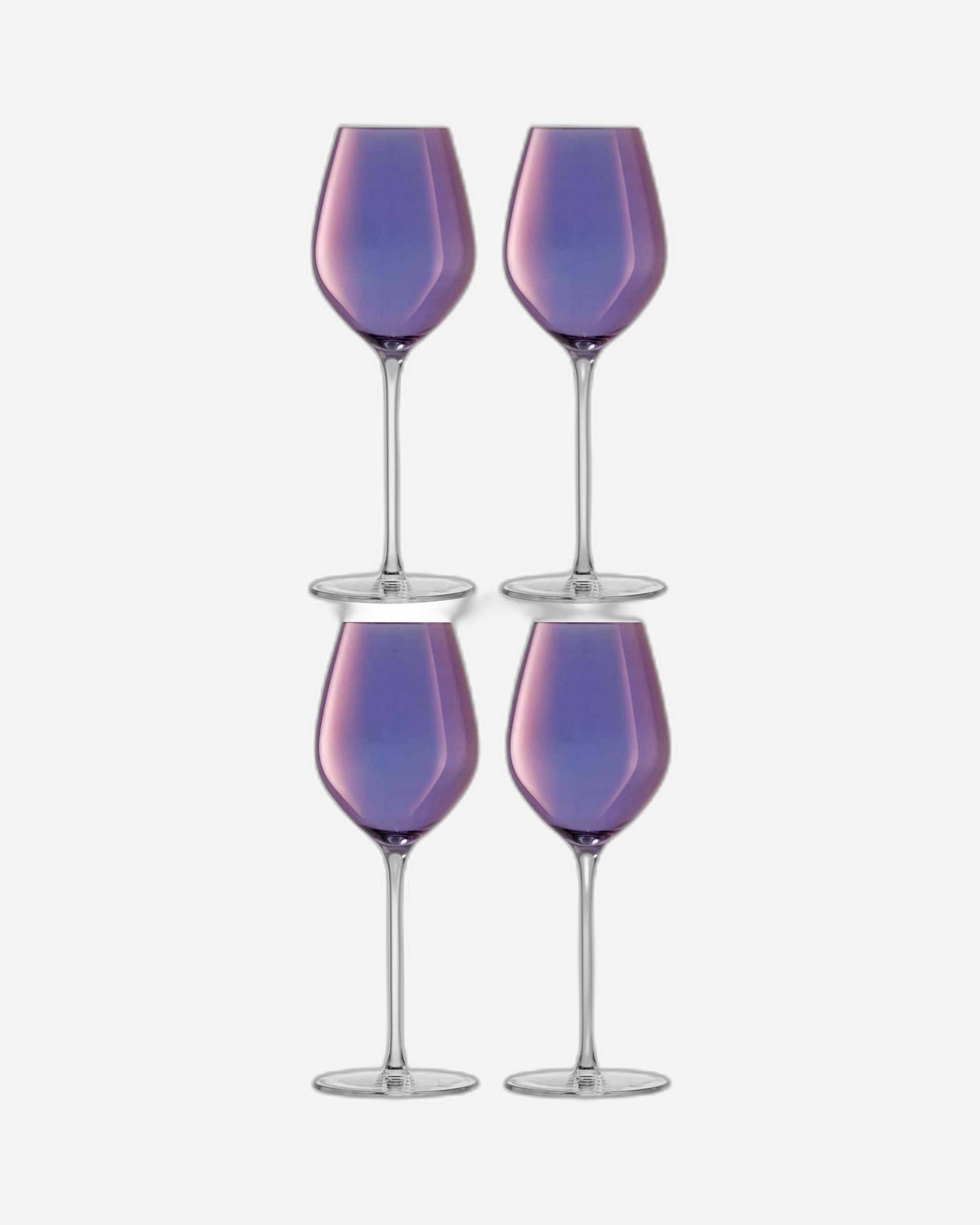 Lsa Aurora Champagne Tulip Glass Polar Violet X 4