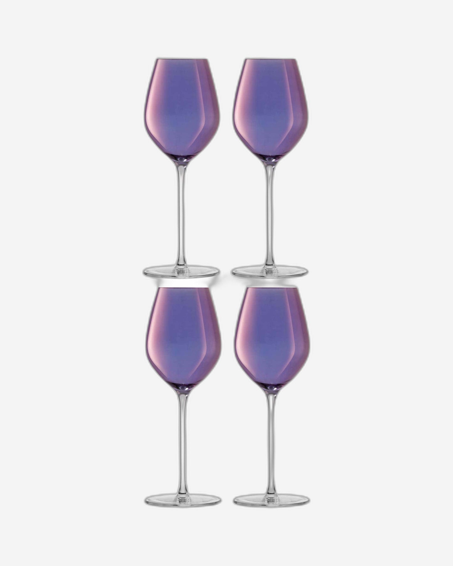 Lsa Aurora Champagne Tulip Glass Polar Violet X 4
