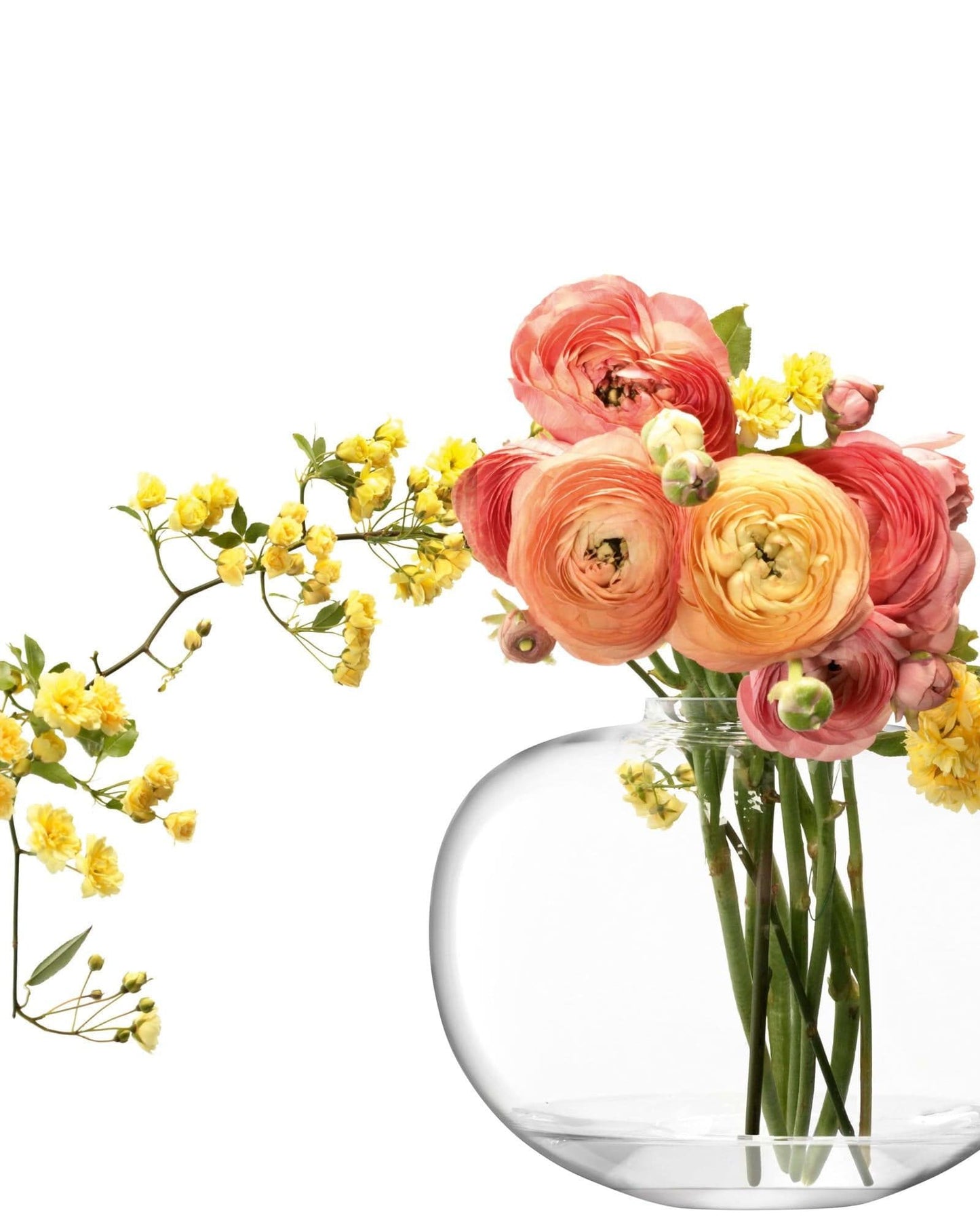 Lsa Flower Curved Bouquet Vase Clear