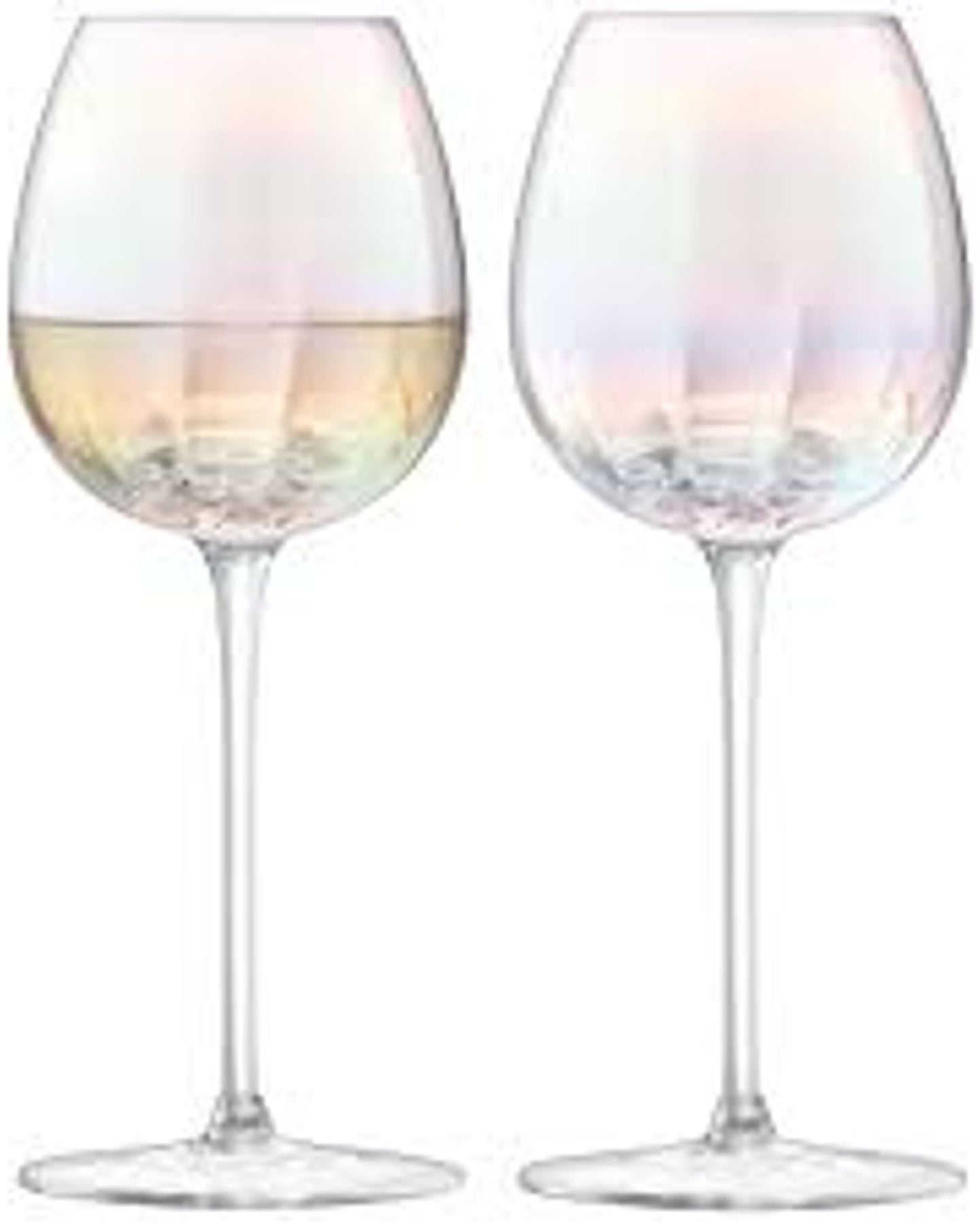 Pearl White Wine Glass 325ml Mother of Pearl x 2
