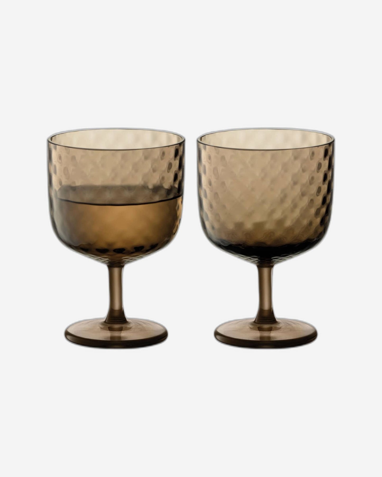 Lsa Dapple Wine Glass Earth Brown X 2