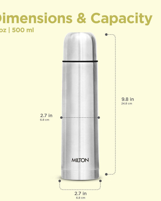 Milton Flip Lid Bottle 500ml Silver