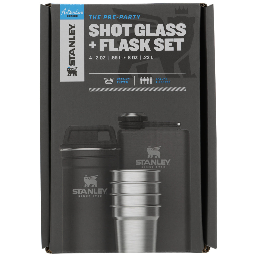 Stanley ADV Shot Glass & Flask Set Matt Black