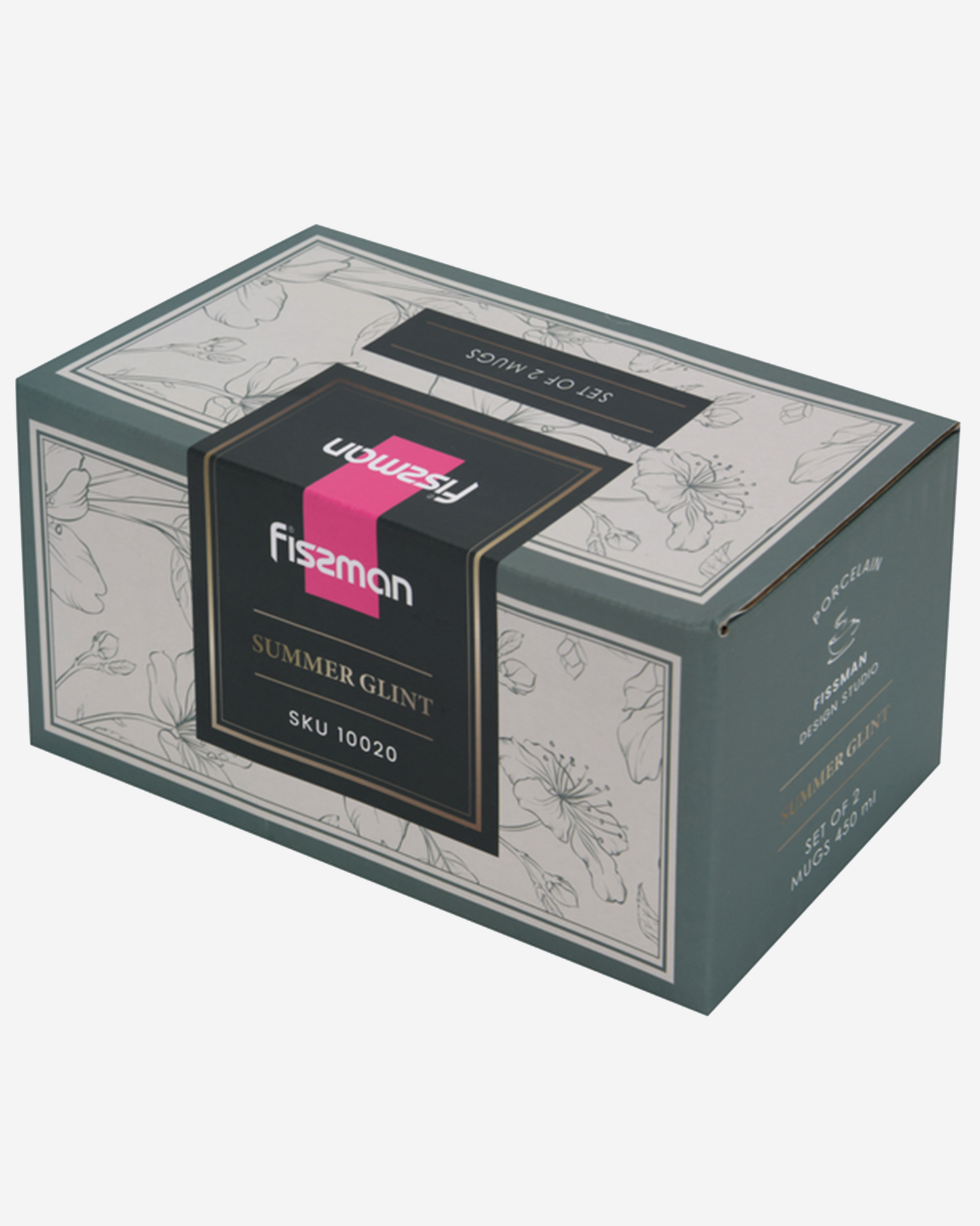 Fissman Fine Bone China Mugs Summer Glint 450ml 2 Piece