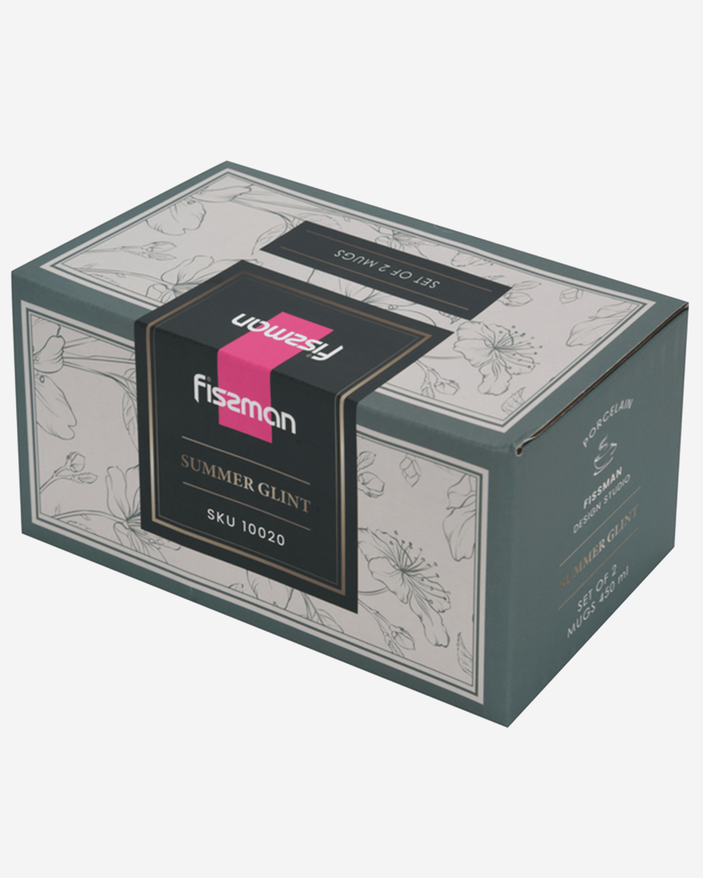 Fissman Fine Bone China Mugs Summer Glint 450ml 2 Piece