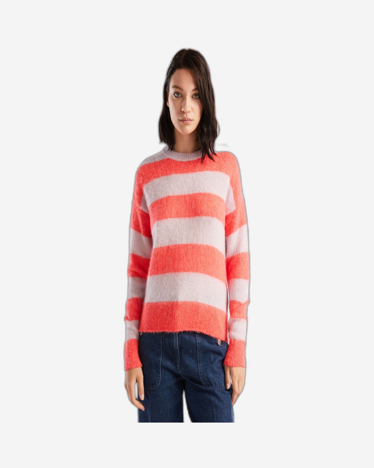 Alpaca Wool Blend Striped Sweater