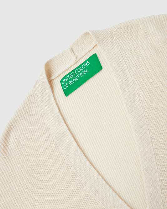Oversized fit cardigan in wool blend