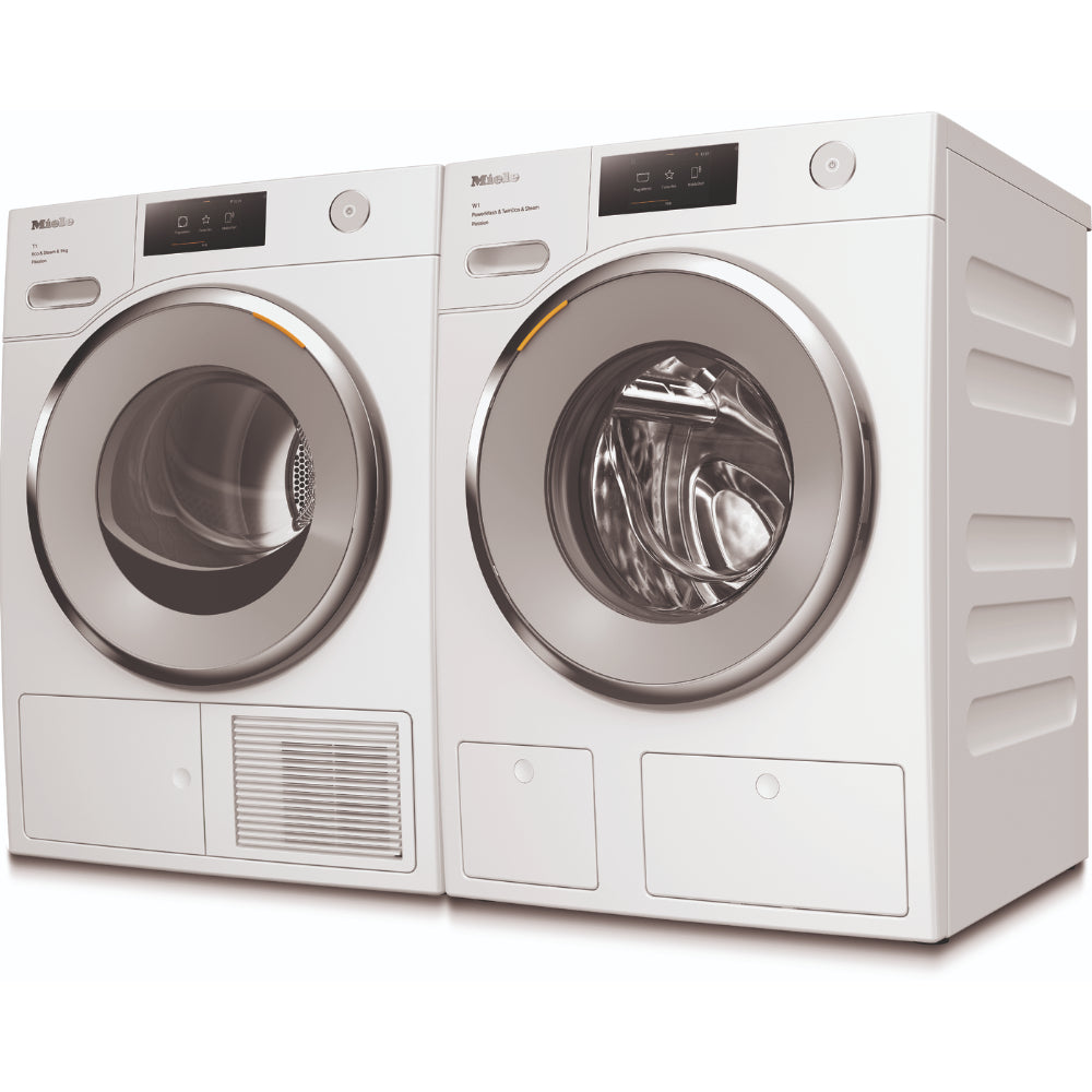 Miele Extra Quiet Washing Machine + Passion T1 Heat-Pump Dryer