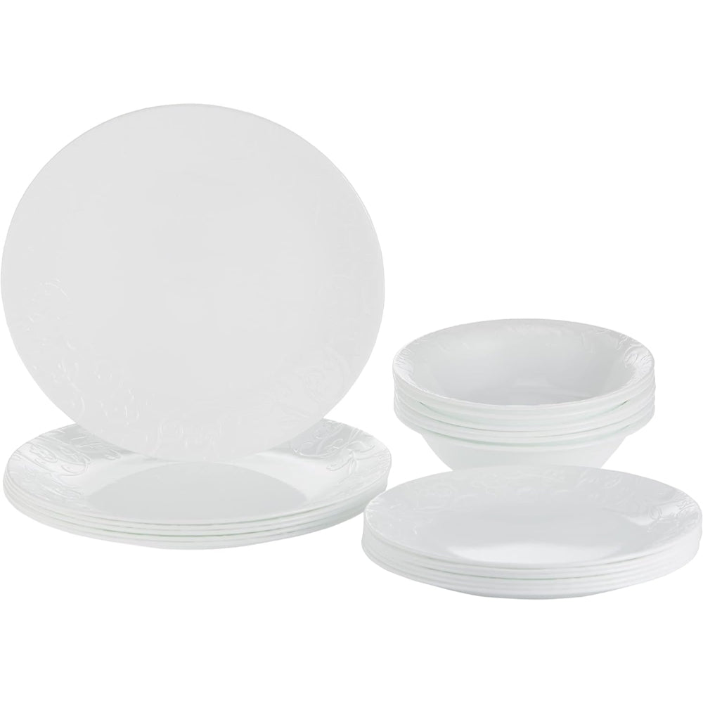 Corelle 18 PCS DINNER SET EMBOSSED BELLA FAENZA