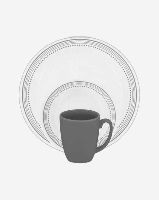 Corelle Dinnerware Set 16Pc Mystic Grey