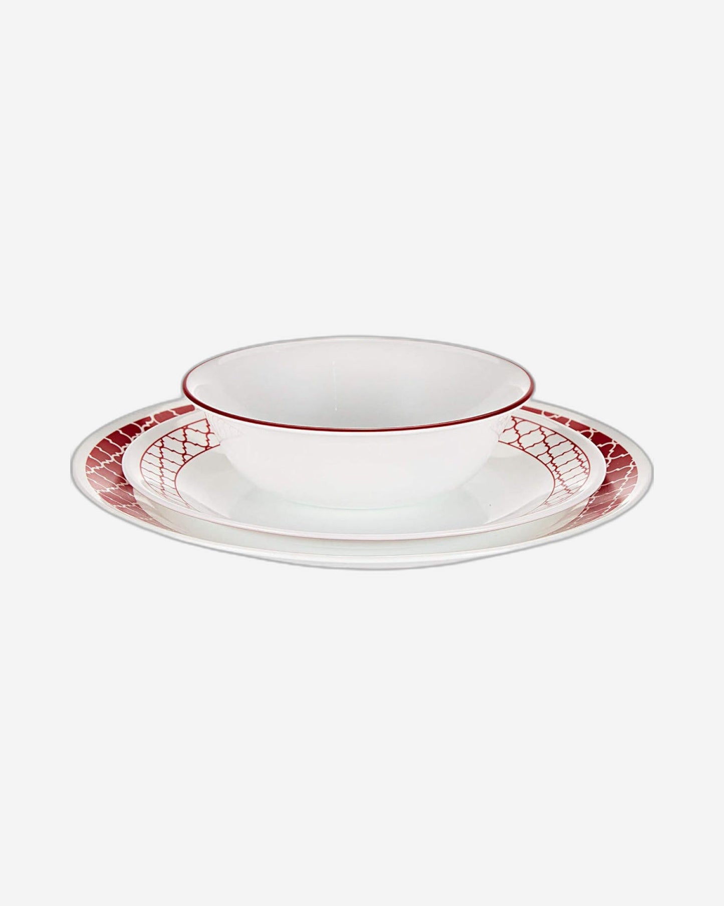 Corelle Dinnerware Set 18Pc Crimson Trellis