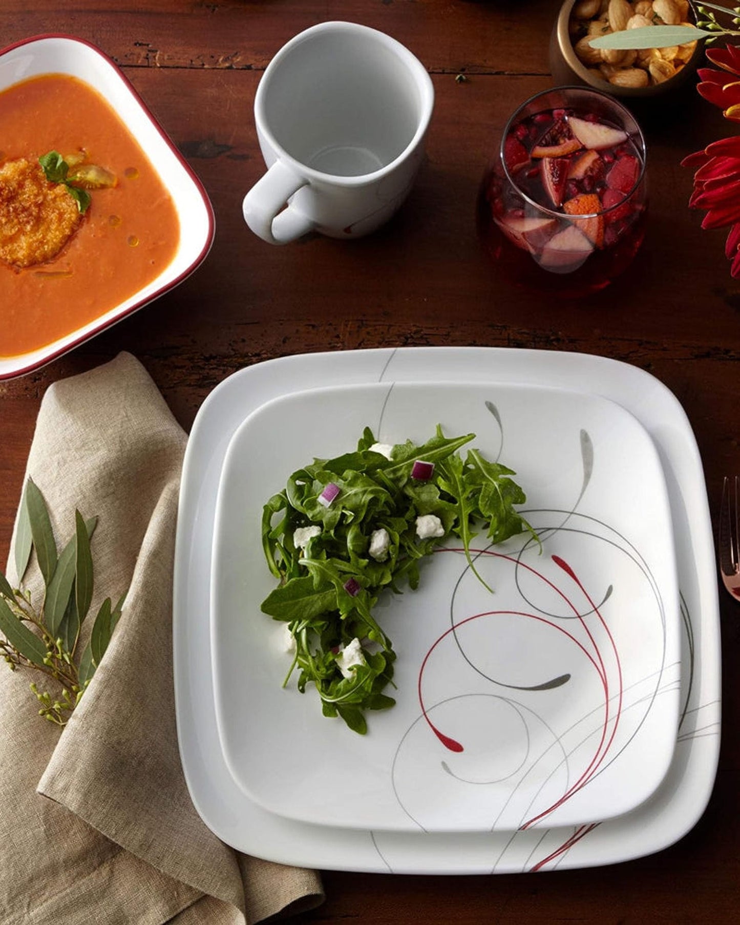 Corelle Dinnerware Set 18Pc Square Splendor