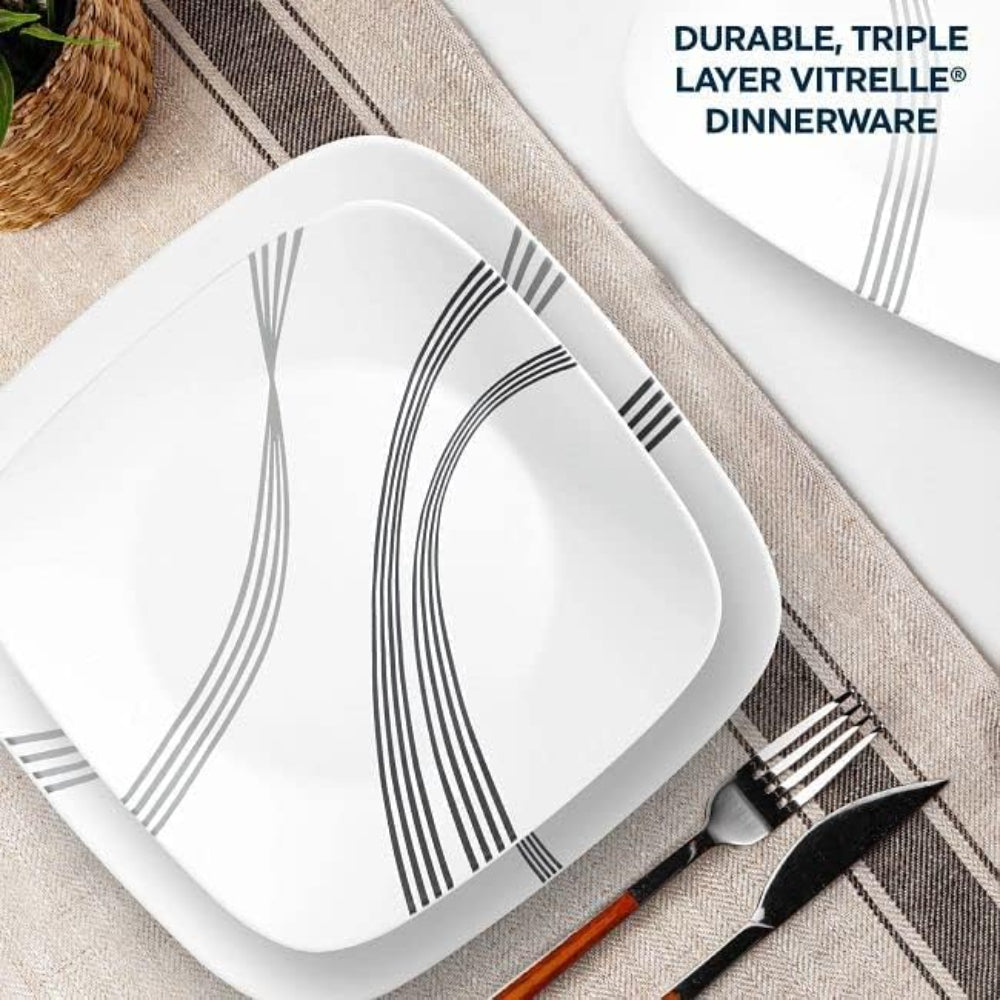 Corelle Dinnerware Set 16Pc Square Urban Arc