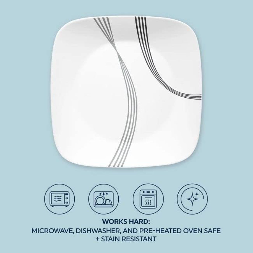 Corelle Dinnerware Set 16Pc Square Urban Arc