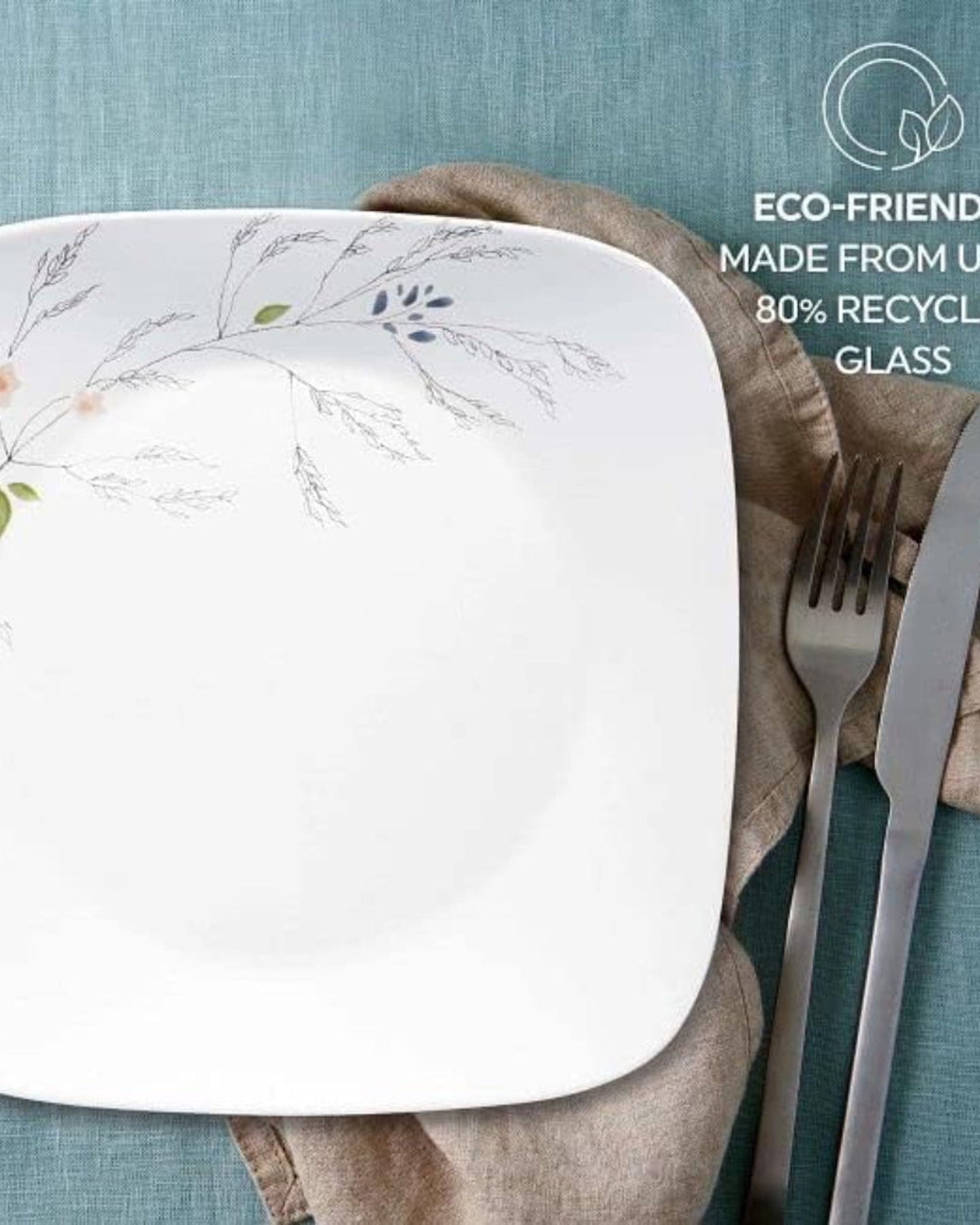 Corelle Dinnerware Set 16Pc Square Adyln