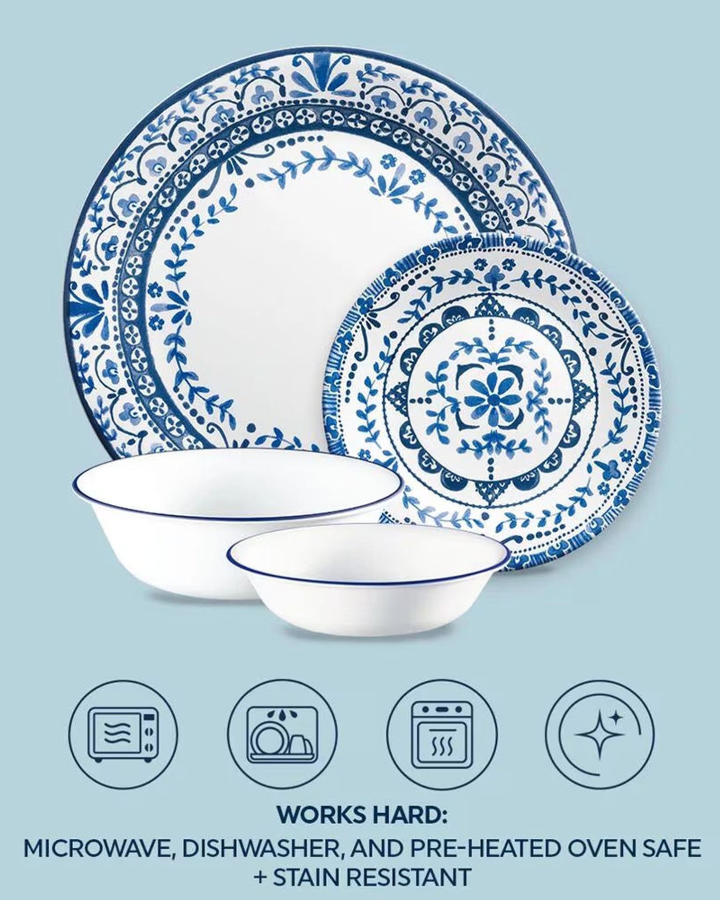 Corelle Dinnerware Set 16Pc Portofino