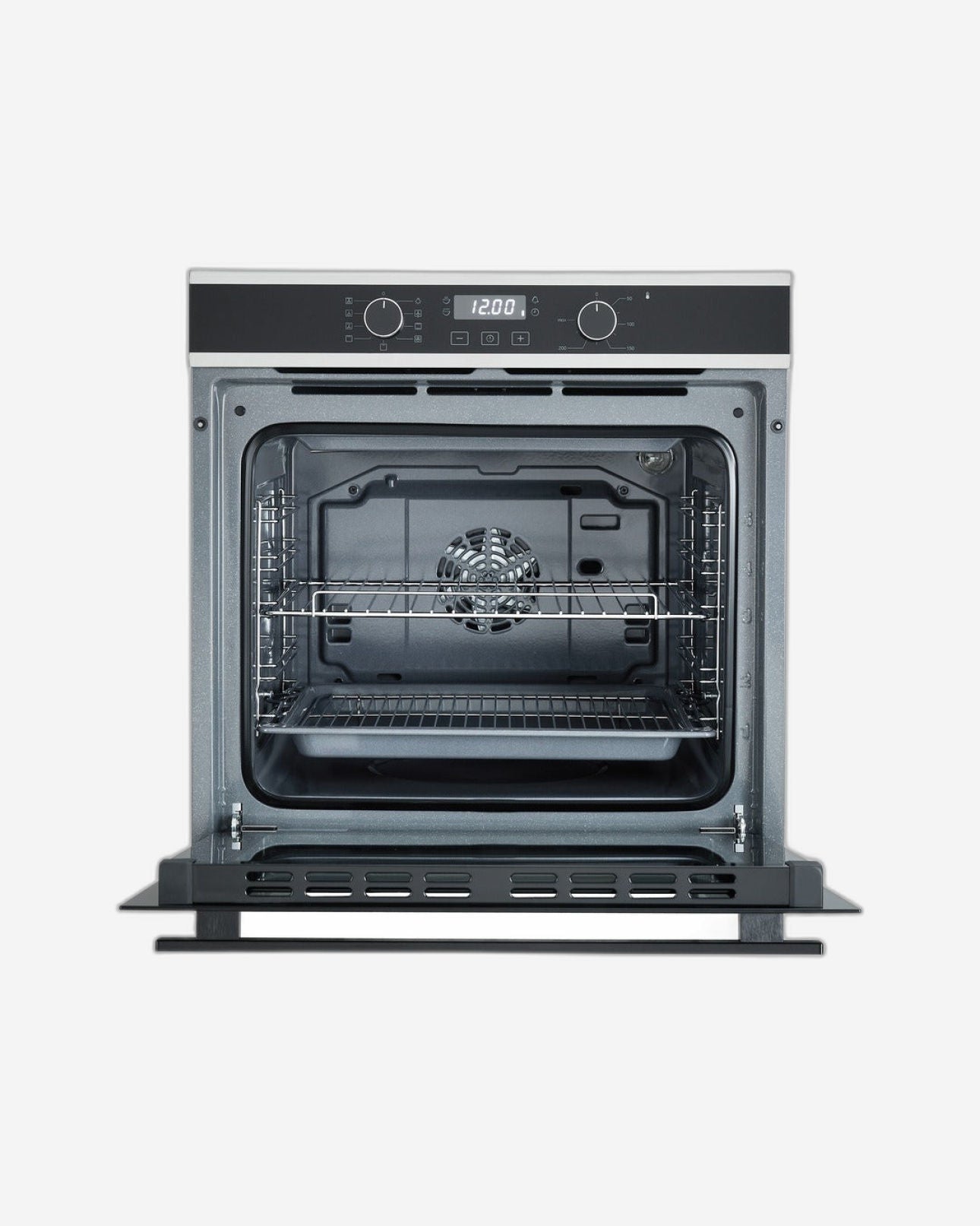 Hoover 60cm Built-in Gas Oven -80L Capacity Electric Oven, 3 Layer tempered glass Door 2900-3450W Power, 50-250℃, 9 Programs, Digital Timer, Convection Fan & Cooling Fab - HEO-T6080-BBI