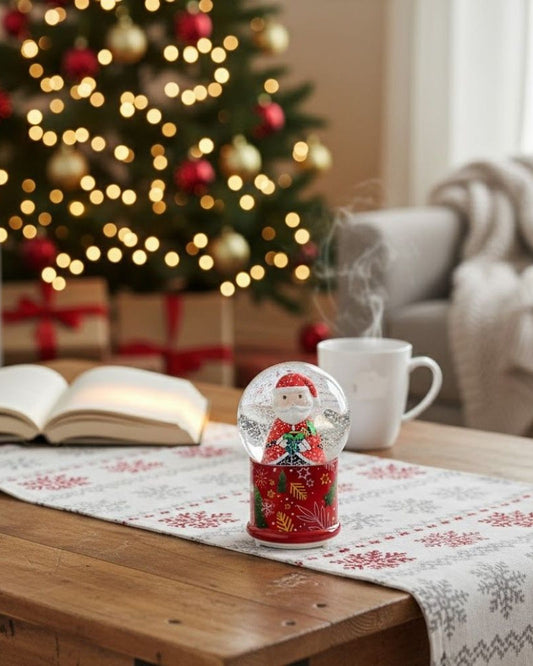 Egan Snow Bowl/Music Box Christmas With Led Santa Claus Cm 10X12 - 120048