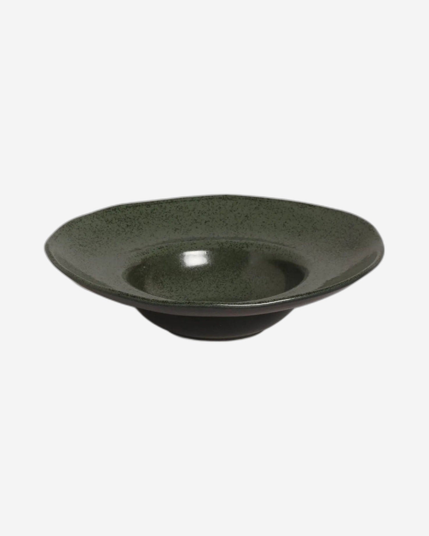 Organic Deep Rim Plate Stoneware 28X6.5Cm 450Ml Greenery Made In Brazil