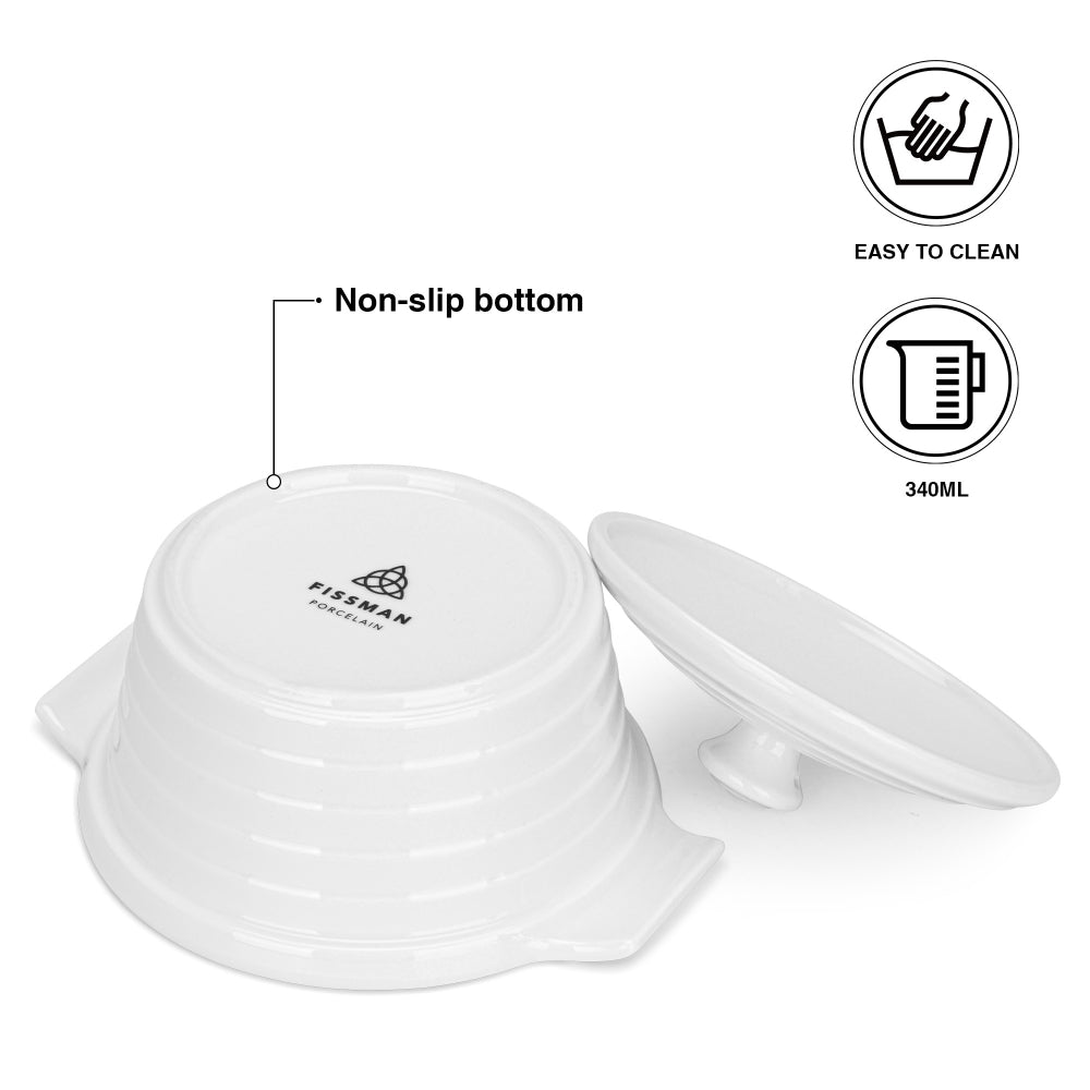 Fissman Dish Round Pot Porcelain 340ml