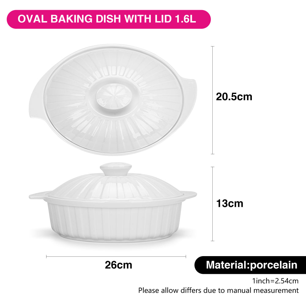 Fissman Dish Oval Porcelain 1.6L