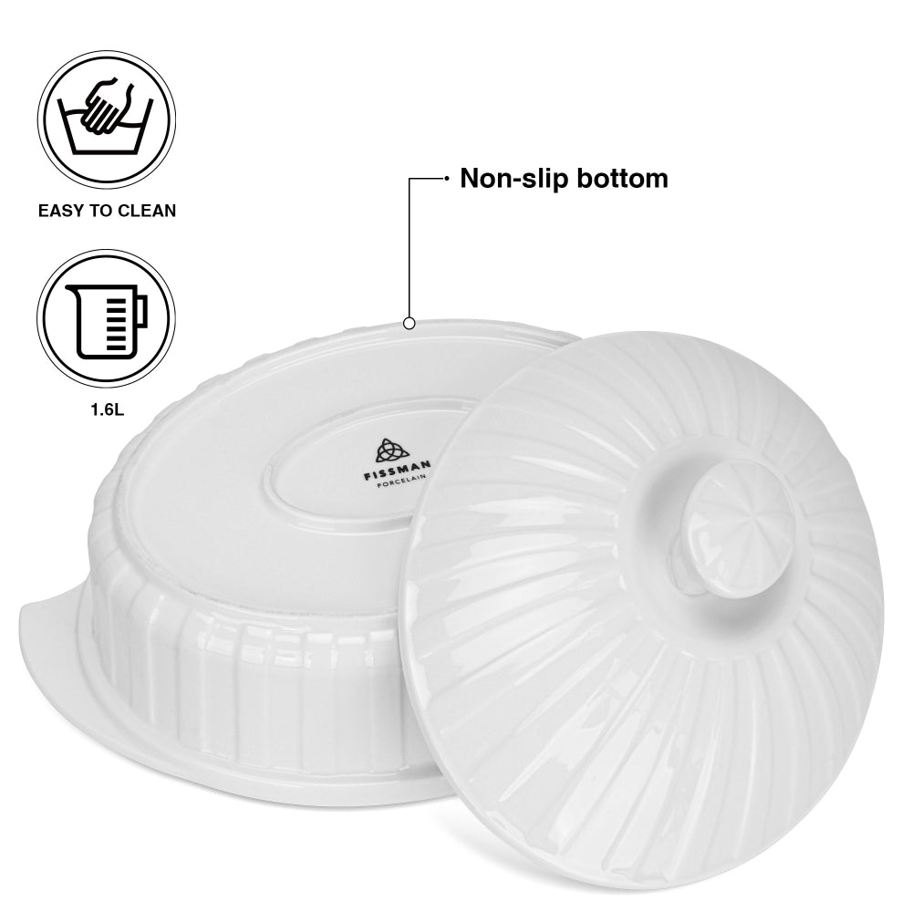 Fissman Dish Oval Porcelain 1.6L