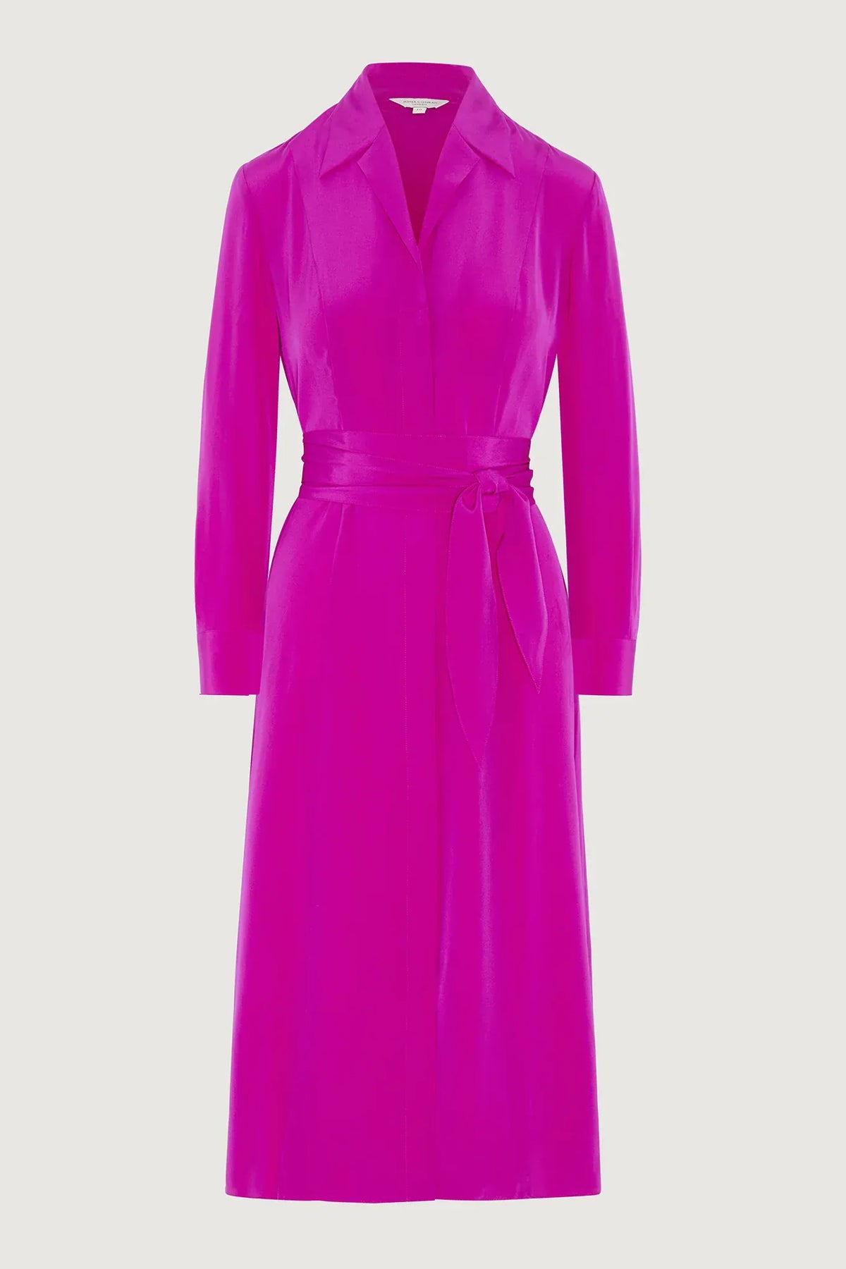 Eliza Silk V Neck Dress in Pink