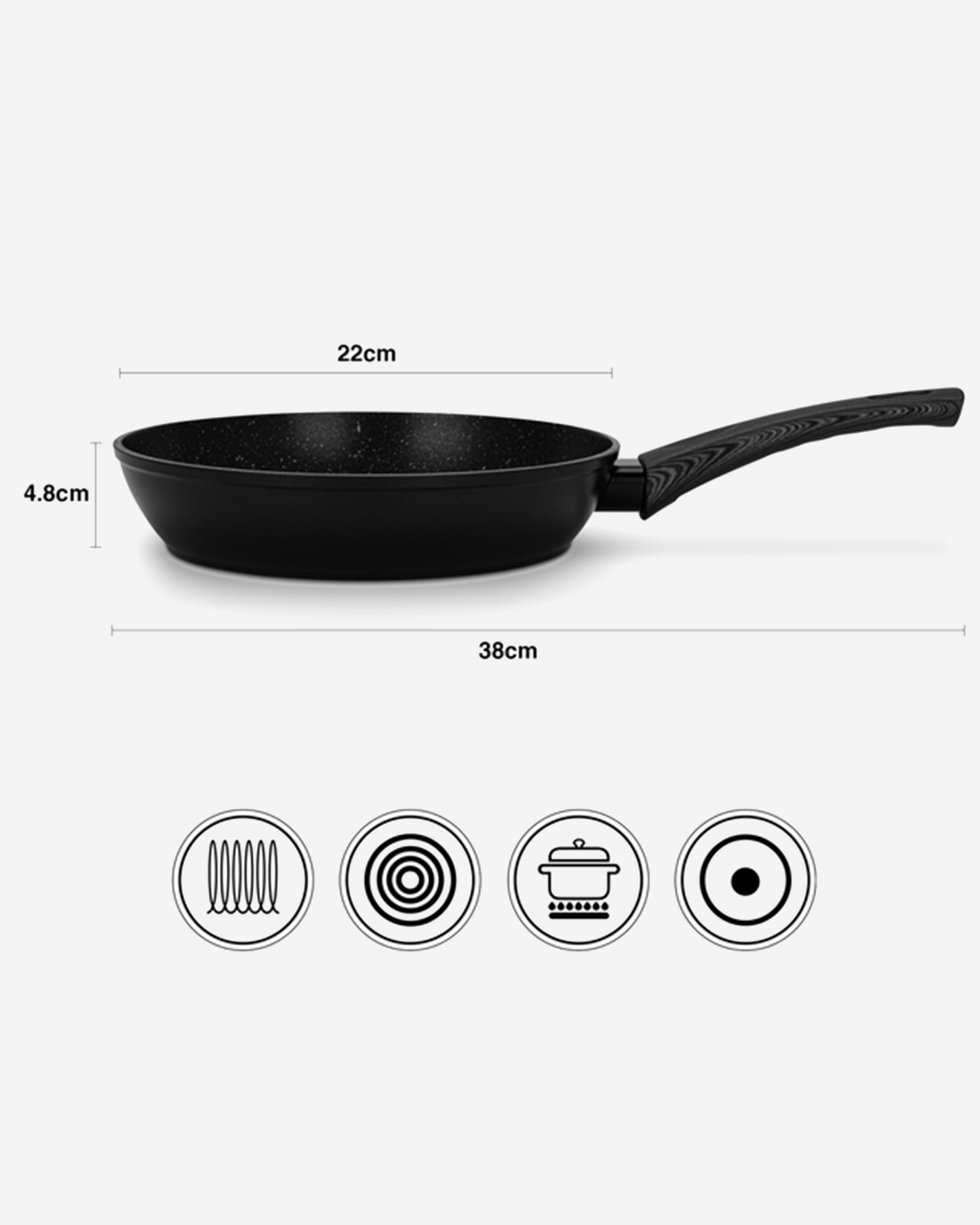 Fissman Non Stick Aluminium Frying Pan Angela 22×4.8cm