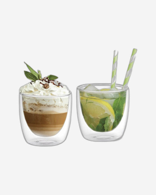 Fissman 2 Piece Double Wall Glasses 100 Ml Borosilicate Glass