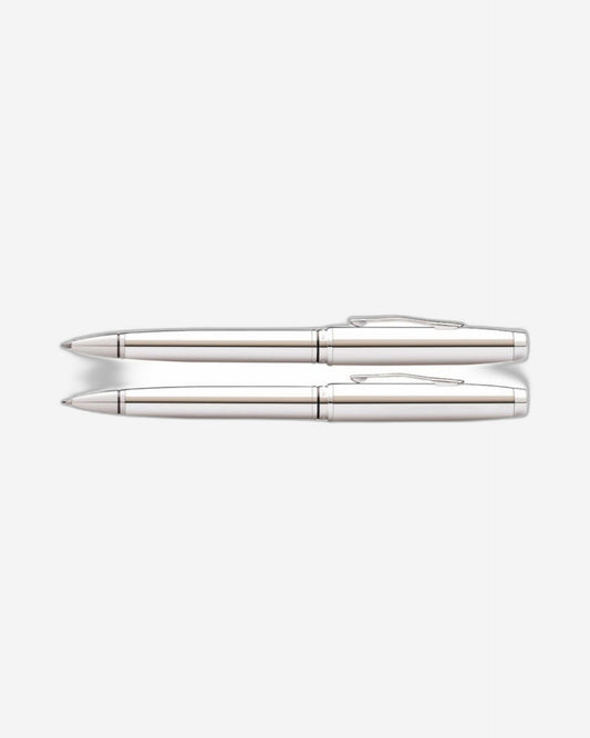 CROSS Coventry Polished Chrome Pen and Pencil Gift Set - AT0661-7