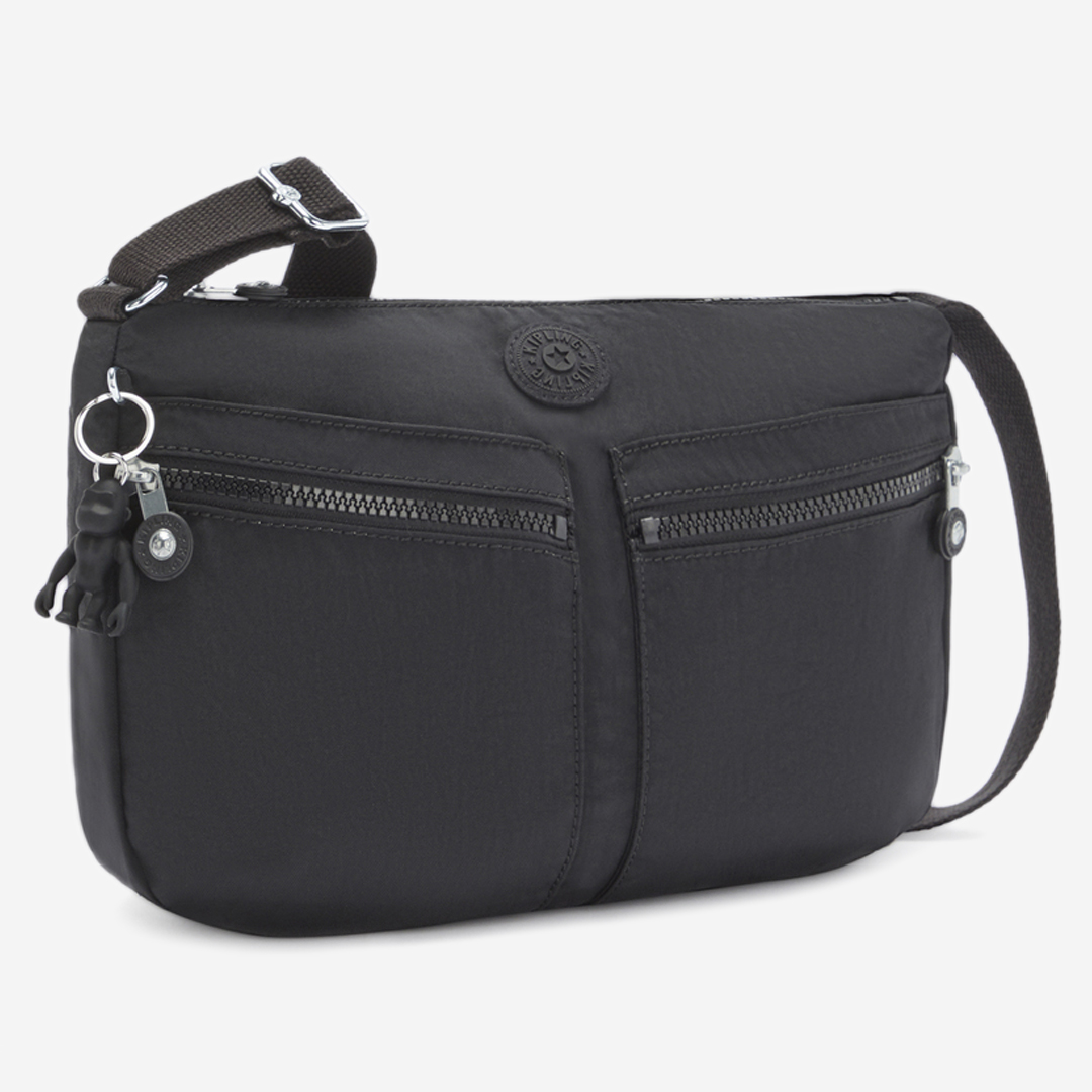 KIPLING Izellah Black Noir Medium crossbody 02144-P39