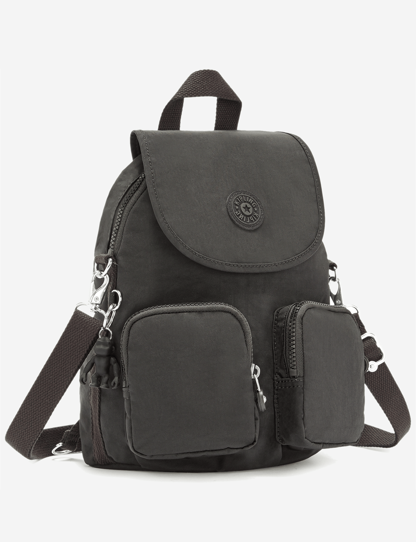 KIPLING Firefly Up Black Noir Small backpack (convertible to shoulderbag) 12887-P39