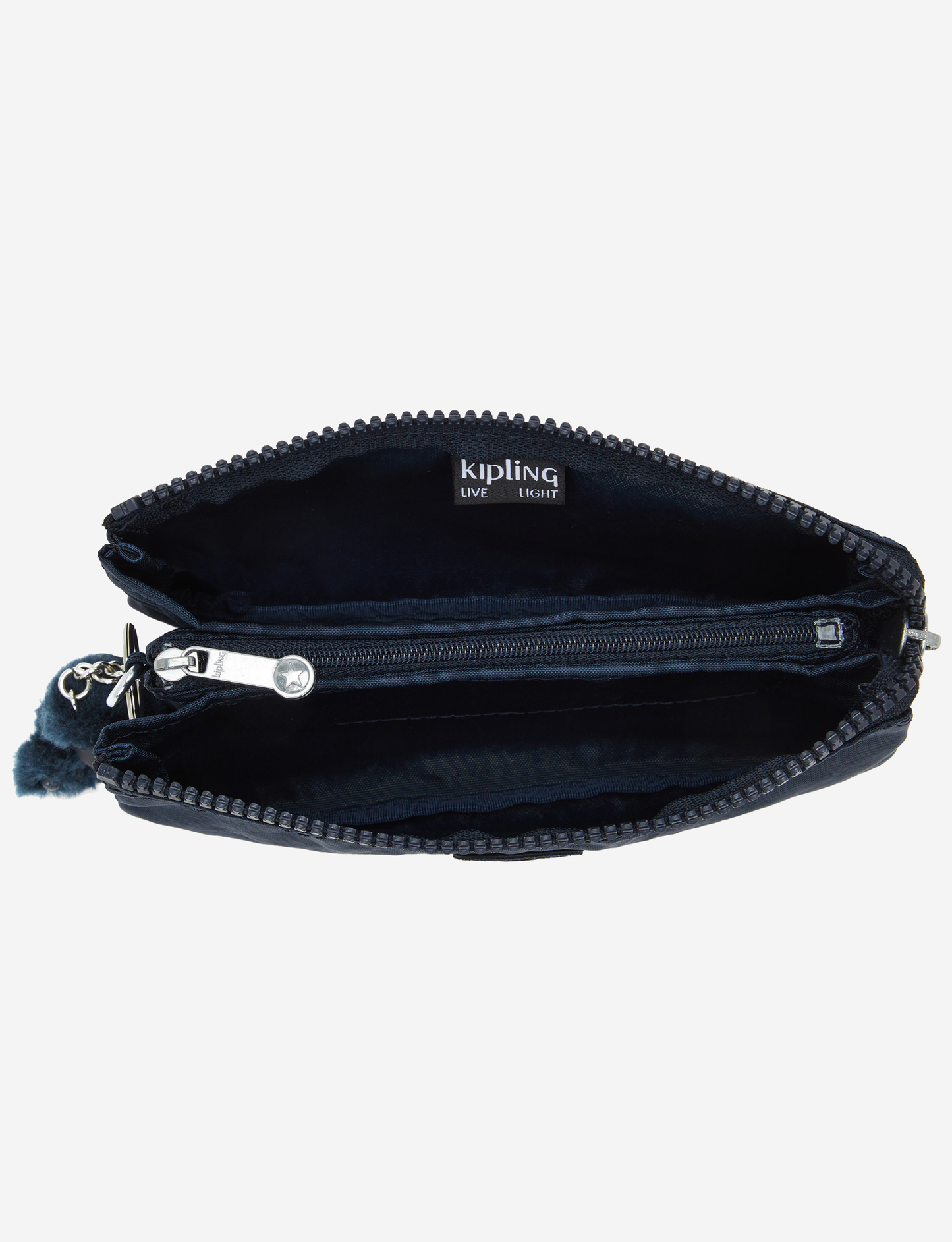 Kipling Creativity L Blue Bleu 2 Large Purse 13265-96V