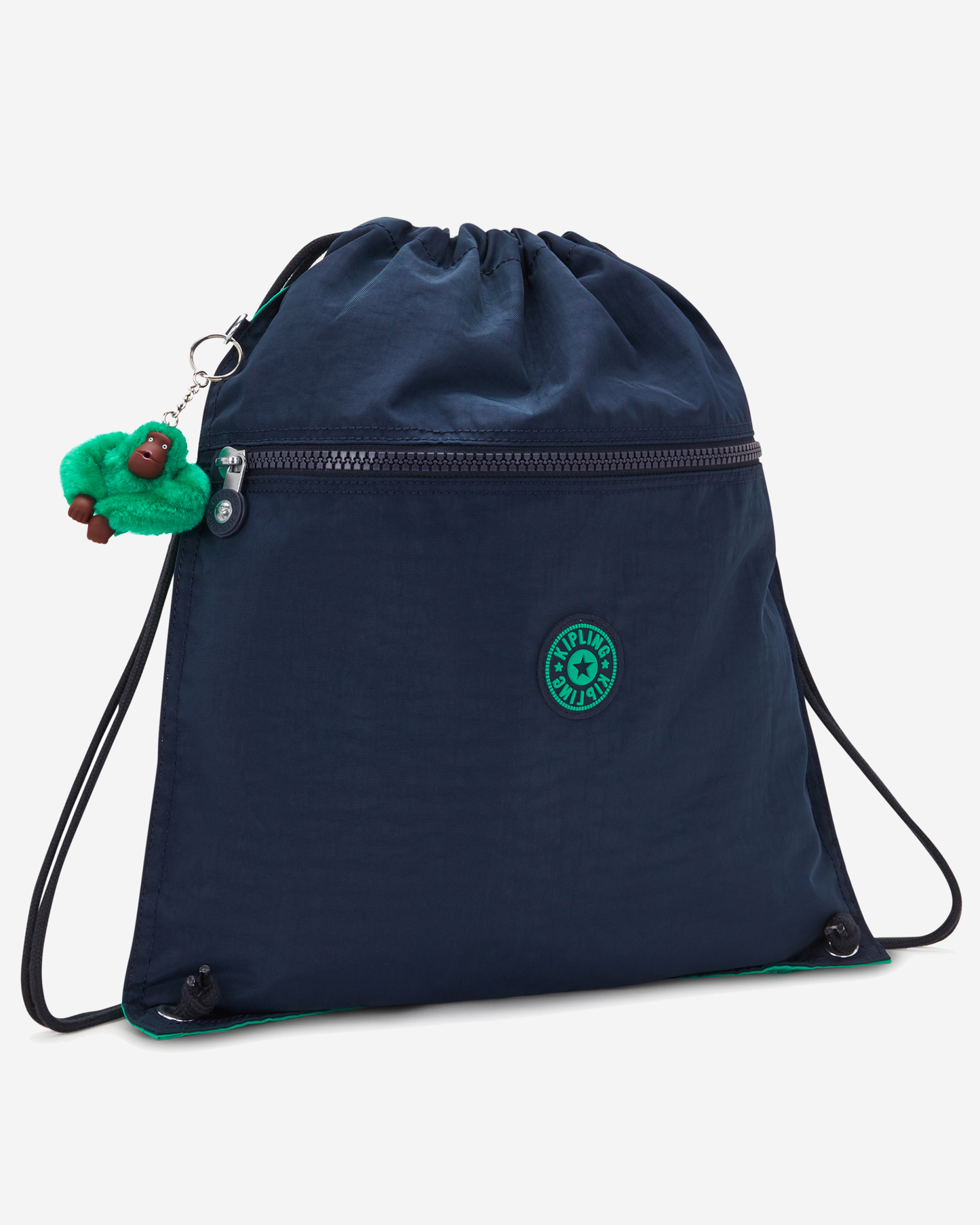 Kipling Supertaboo Blue Green Bl Medium Backpack with Drawstring 09487-CD7