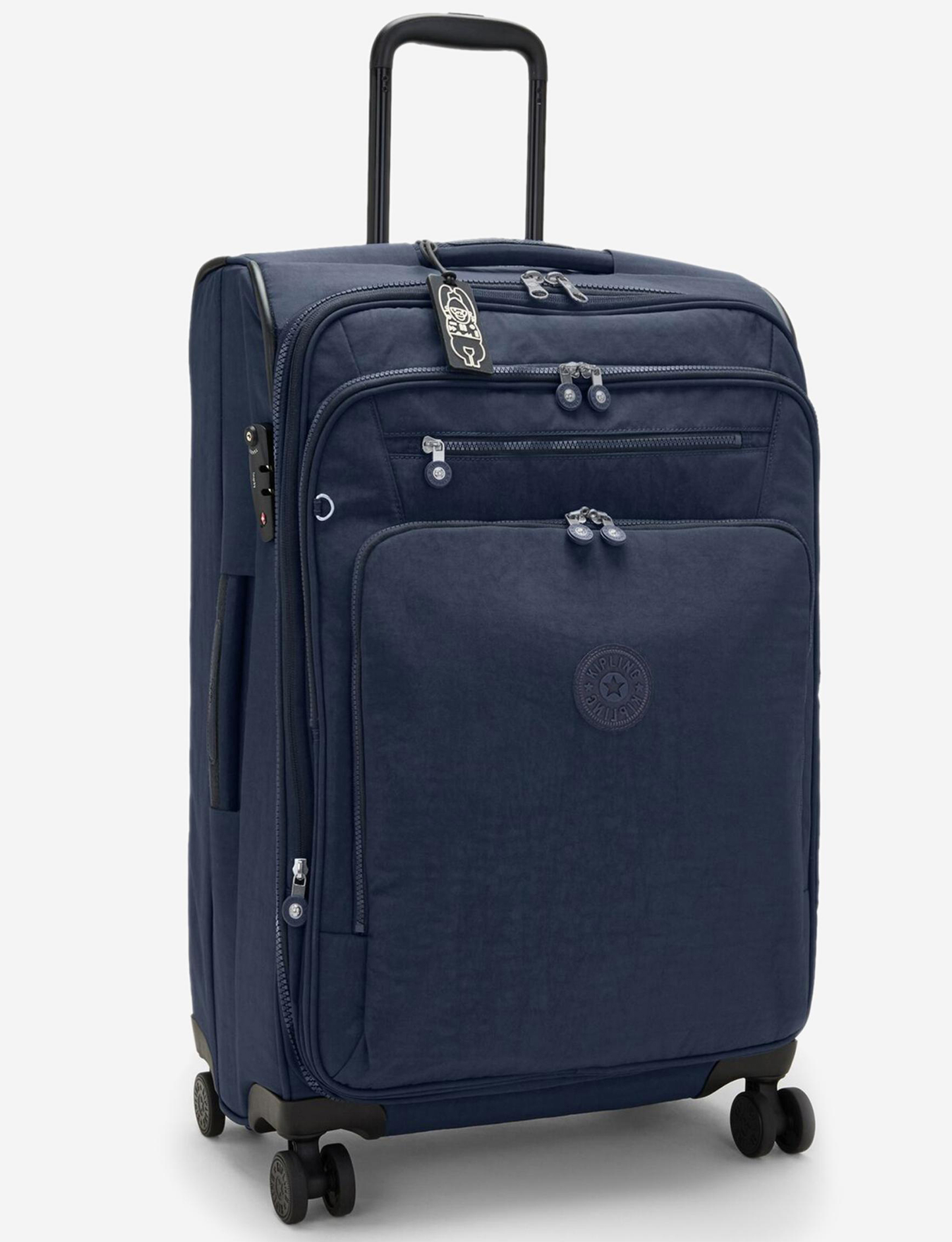 Kipling New Youri Spin M Blue Bleu 2 Medium Expandable Wheeled Luggage I7706-96V