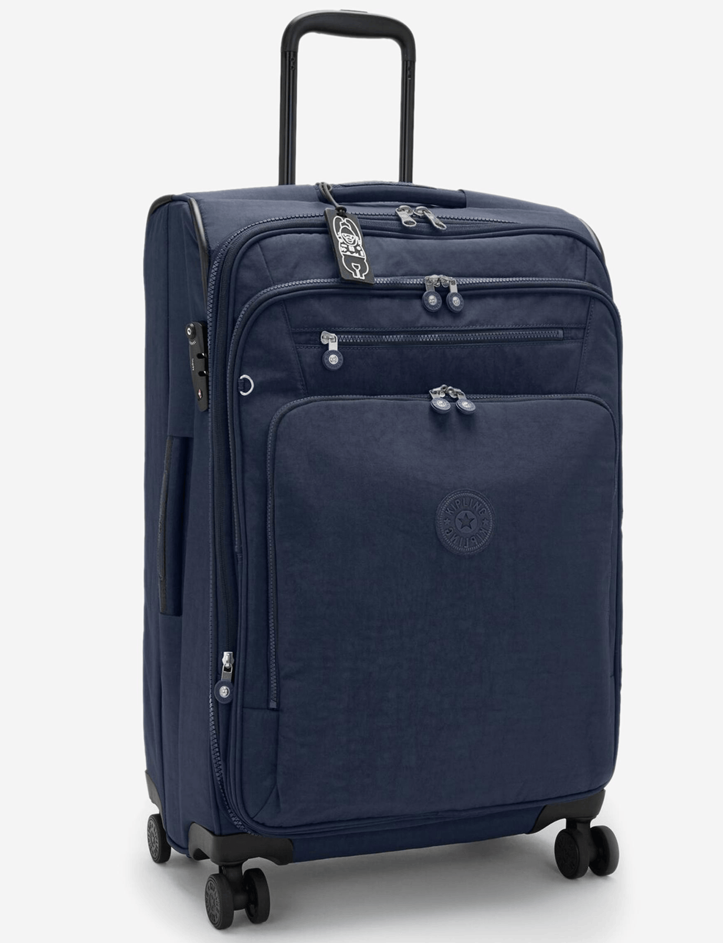 Kipling New Youri Spin M Blue Bleu 2 Medium Expandable Wheeled Luggage I7706-96V