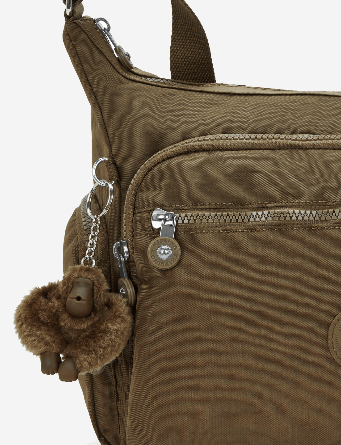 Kipling Gabbie Smooth Khaki Large Crossbody 15255-1NA