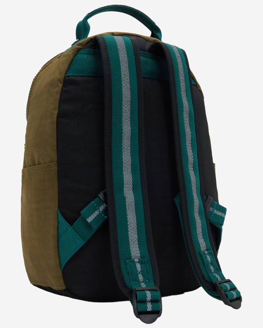 Kipling Seoul S Black Khaki Bl Small Backpack (with Tablet Compartment) I4345-5FY