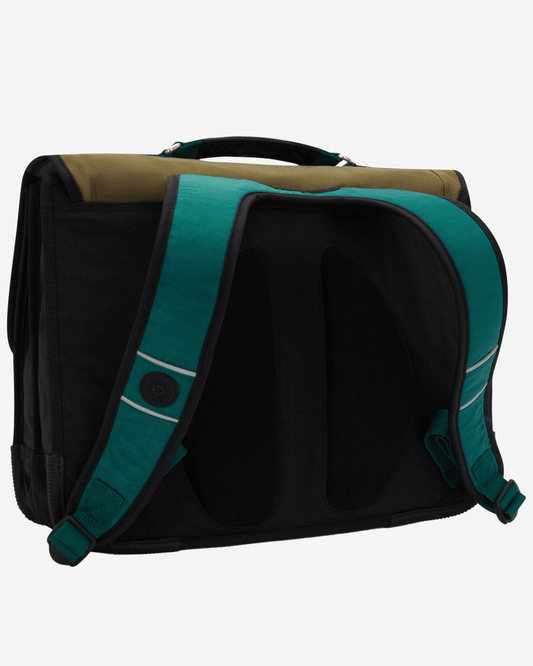 Kipling Preppy Black Khaki Bl Medium schoolbag with Rain Cover 12074-5FY