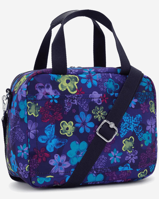 Kipling Miyo Dark Flwr Stamp Large LunchBag with Trolley Sleeve I2989-4FM